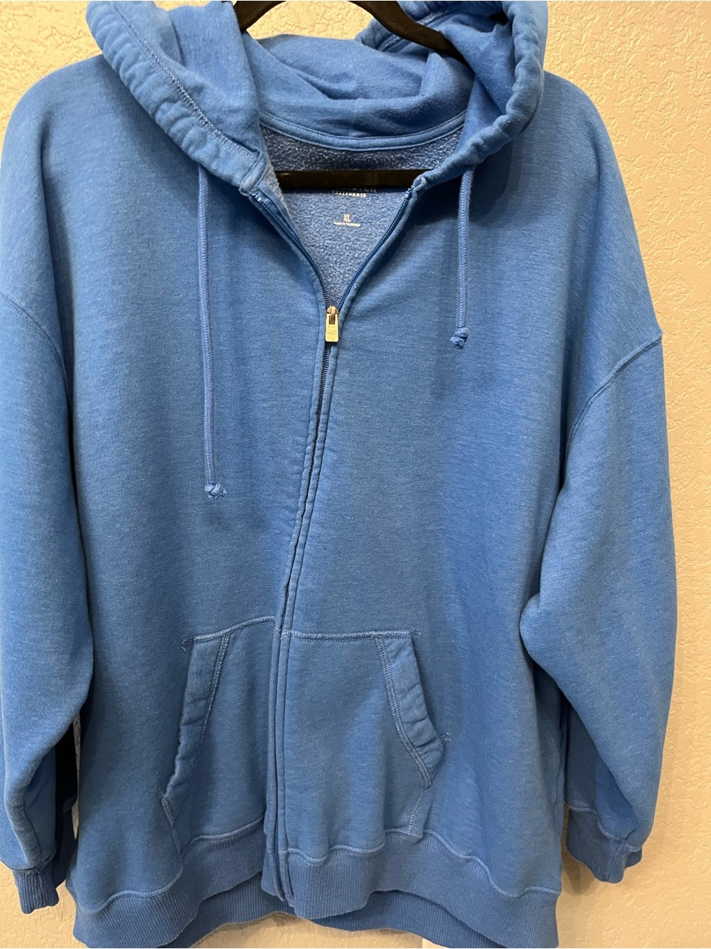 Hollister oversized Blue Zip Up Hoodie Super Soft Women’s XL